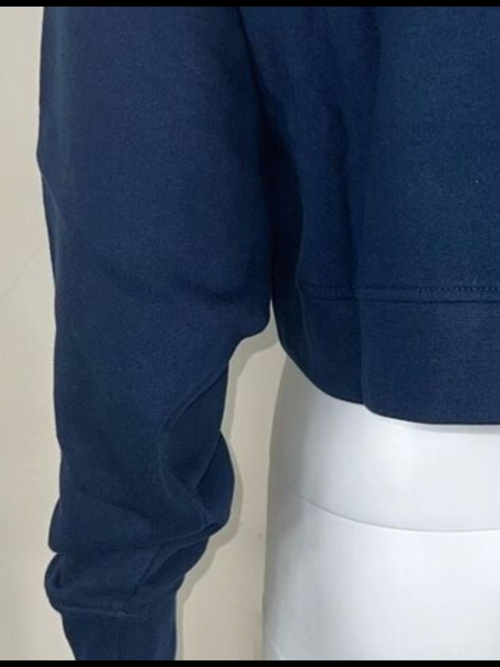 WeWoreWhat Navy Cropped Half-Zip Pullover - Picture 7 of 10